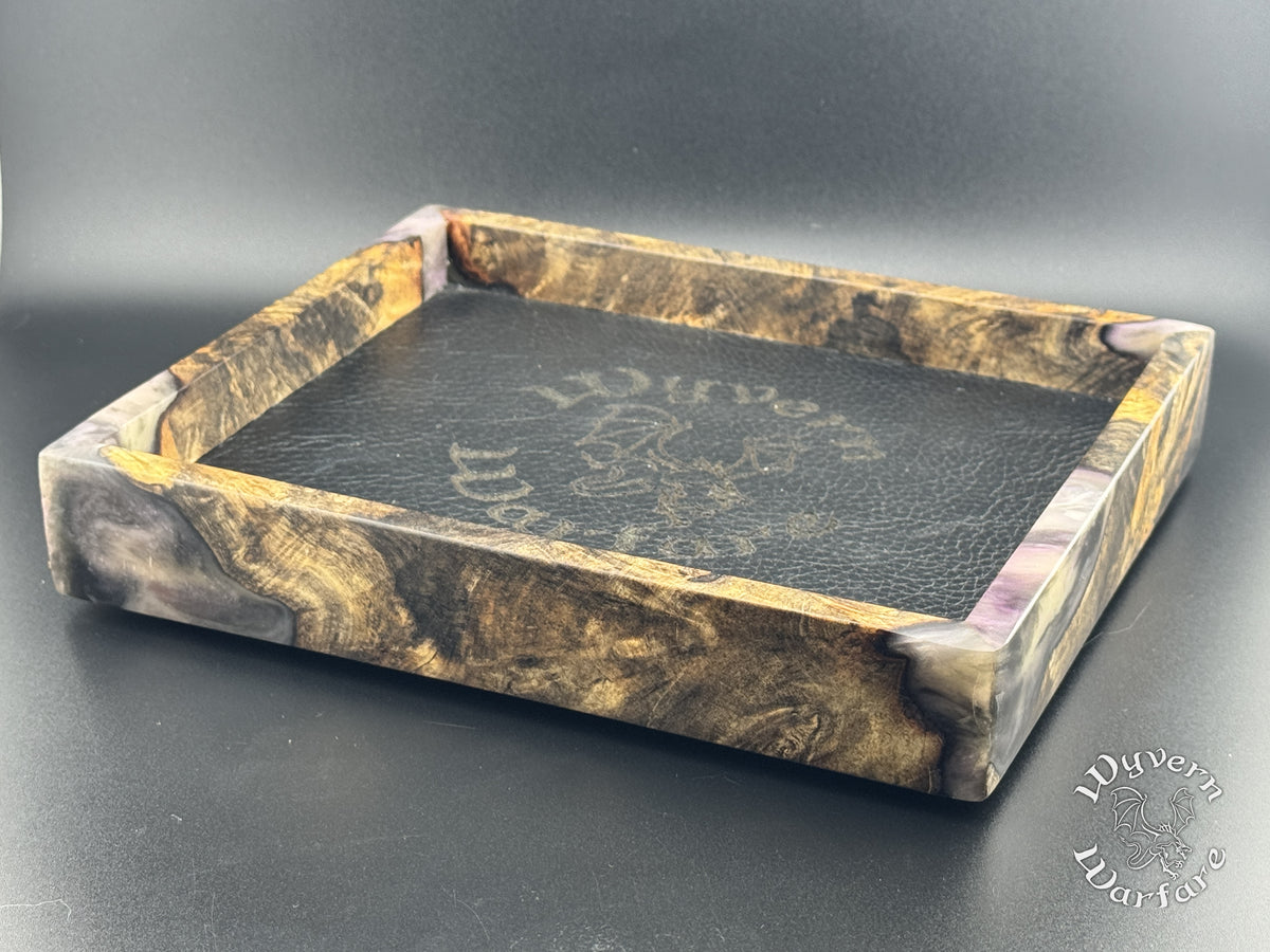 VV101 - Burl Wood and Resin Dice Tray