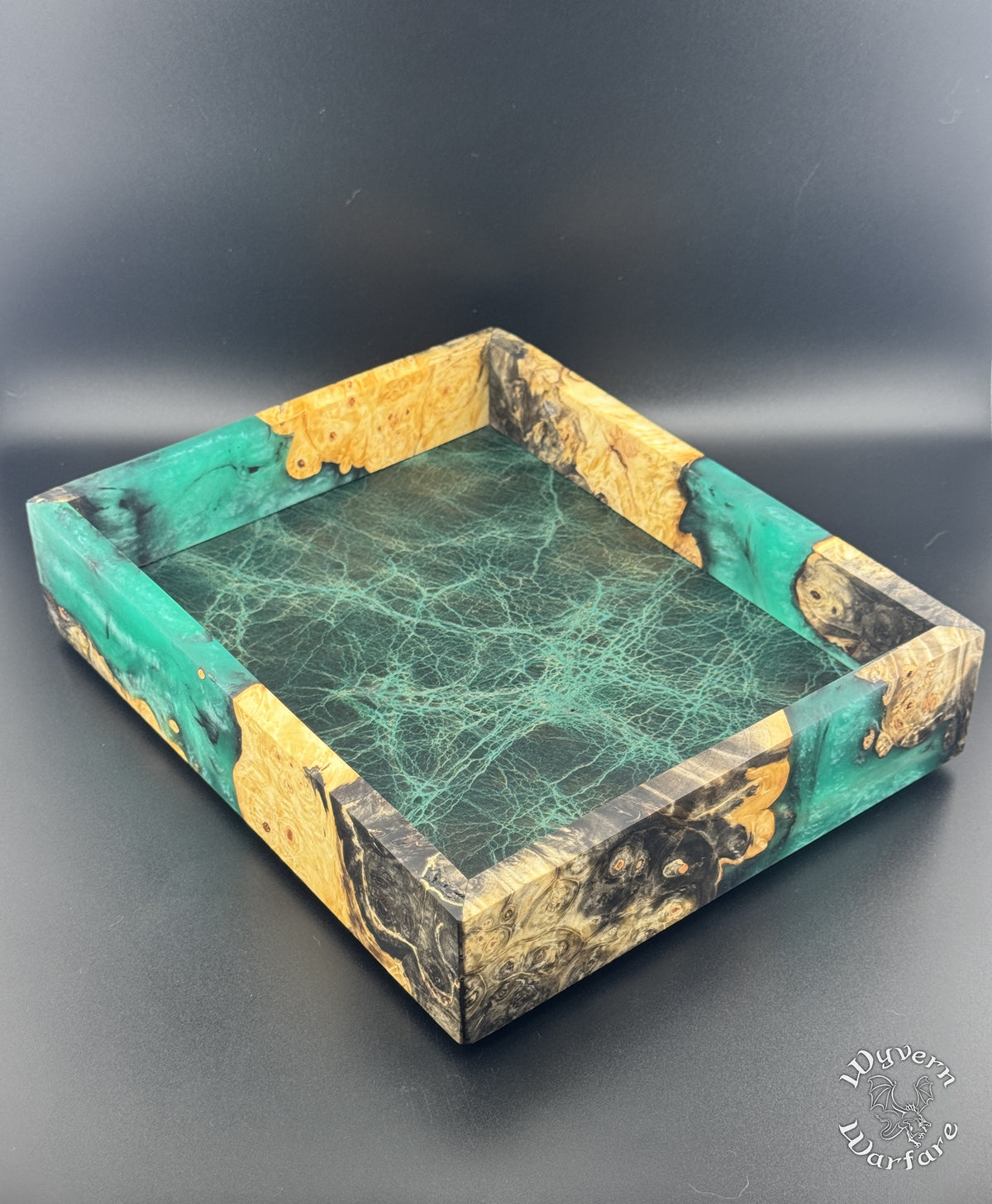 Fst03 - Burl Wood and Resin Dice Tray
