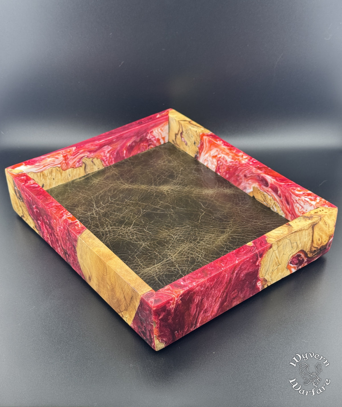 SE6 - Burl Wood and Resin Dice Tray