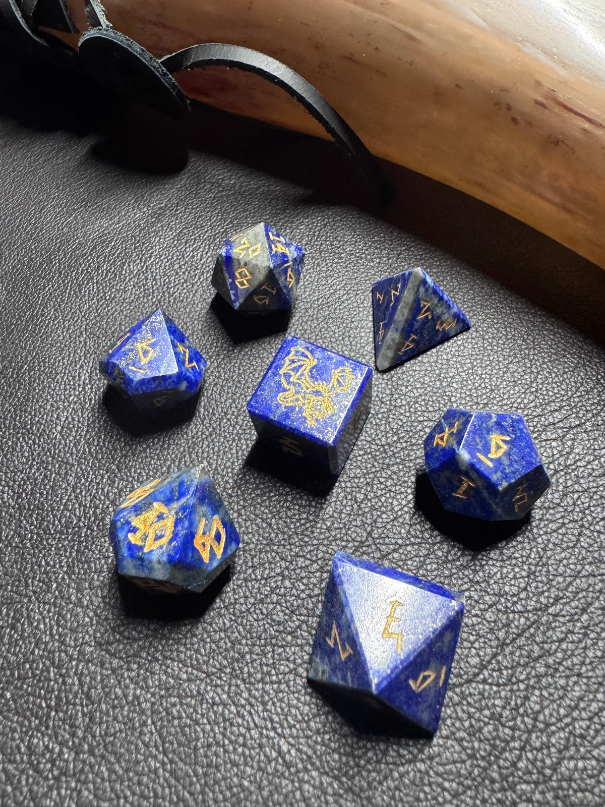 Lapis Lazuli Gemstone Dice Set