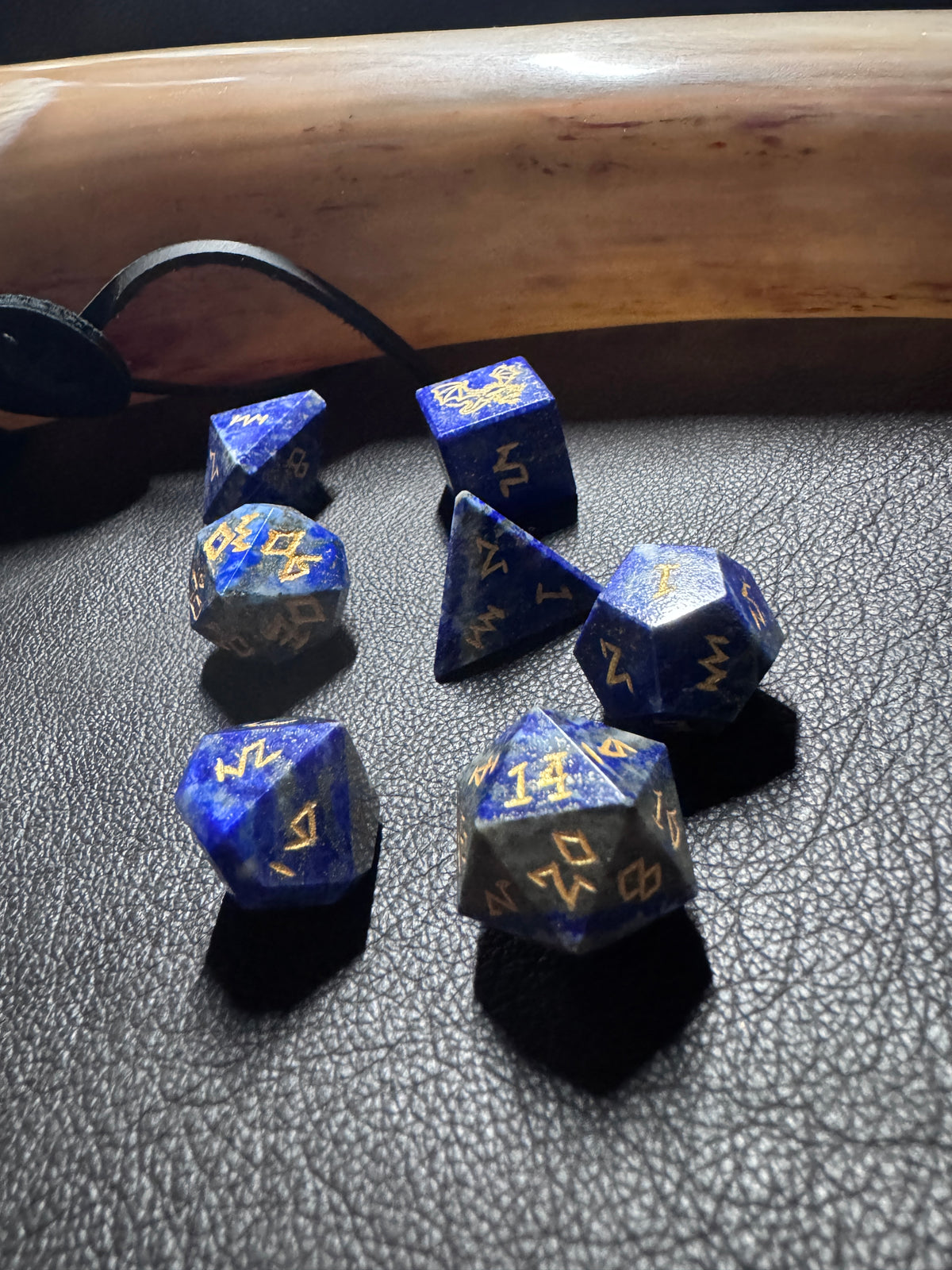 Lapis Lazuli Gemstone Dice Set