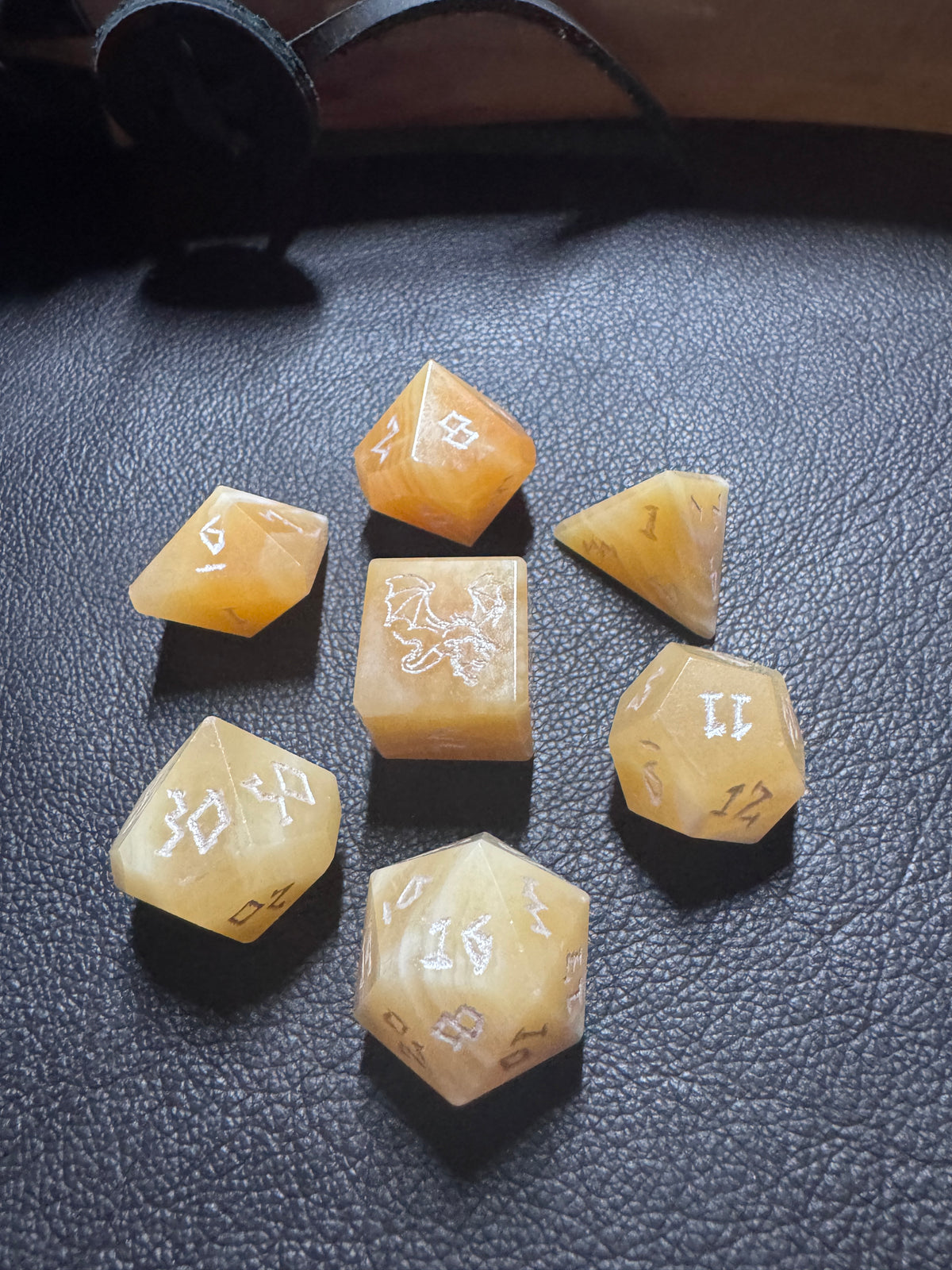 Yellow Calcite Gemstone set
