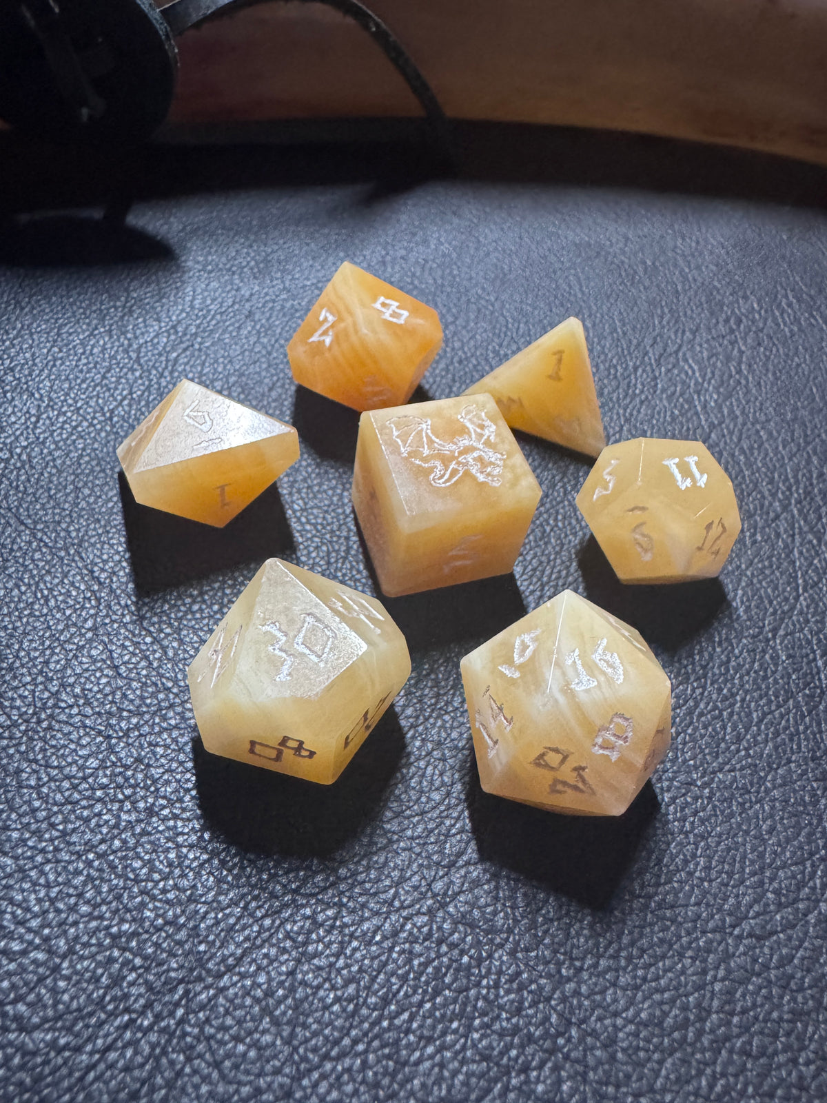 Yellow Calcite Gemstone set