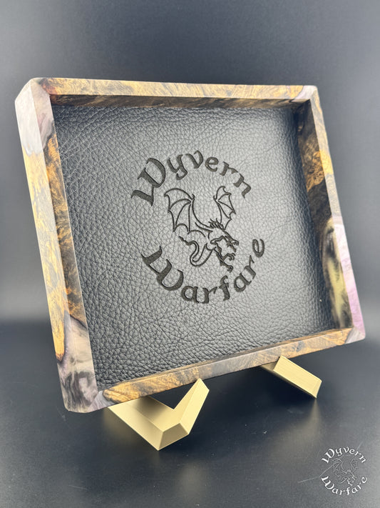 VV101 - Burl Wood and Resin Dice Tray