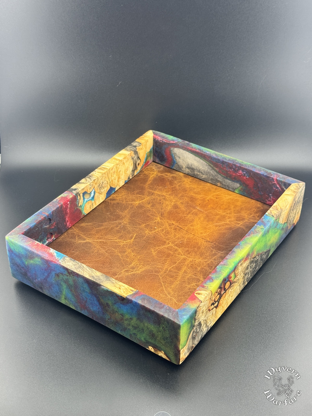 Fst05 - Burl Wood and Resin Dice Tray