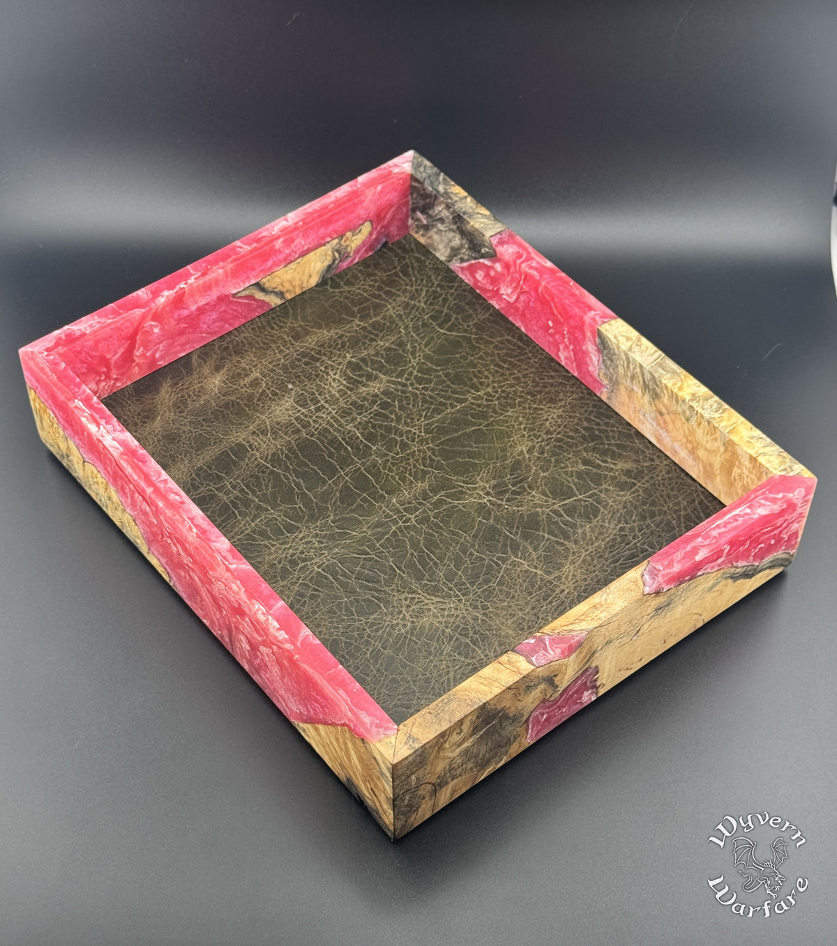 SE12 - Burl Wood and Resin Dice Tray