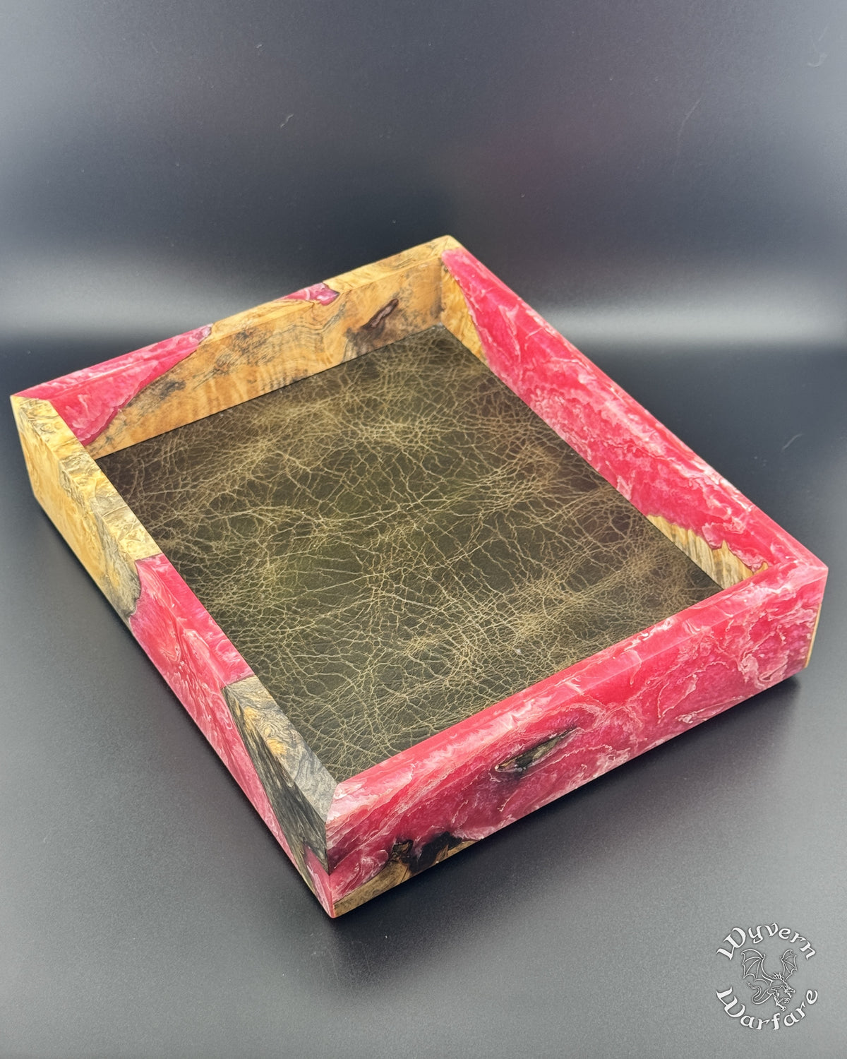 SE12 - Burl Wood and Resin Dice Tray
