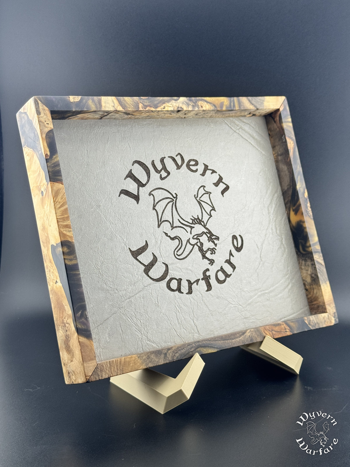 HD2 - Burl Wood and Resin Dice Tray