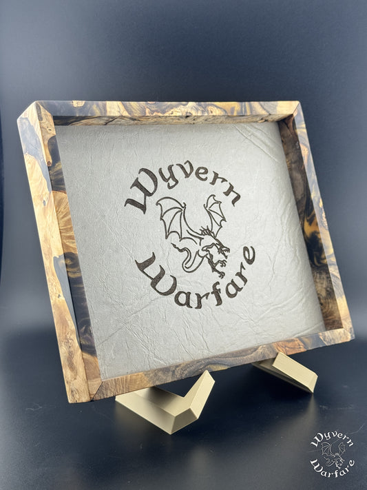 HD2 - Burl Wood and Resin Dice Tray