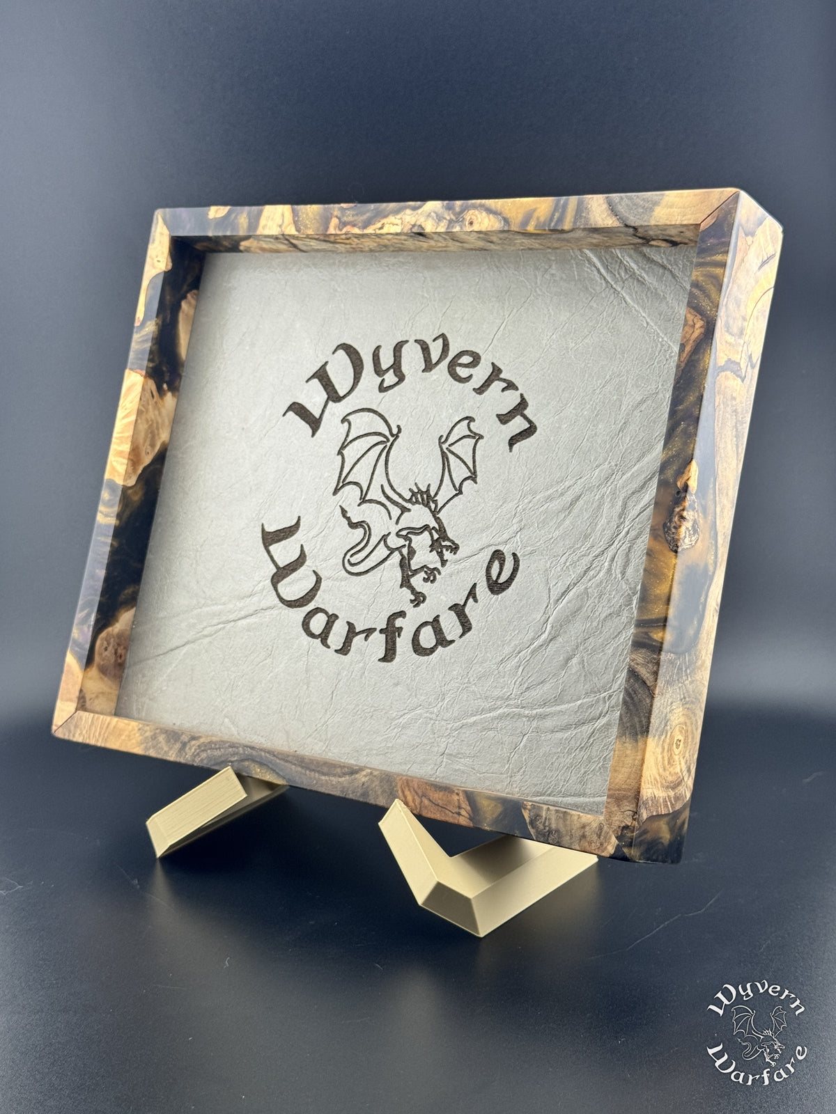 HD2 - Burl Wood and Resin Dice Tray