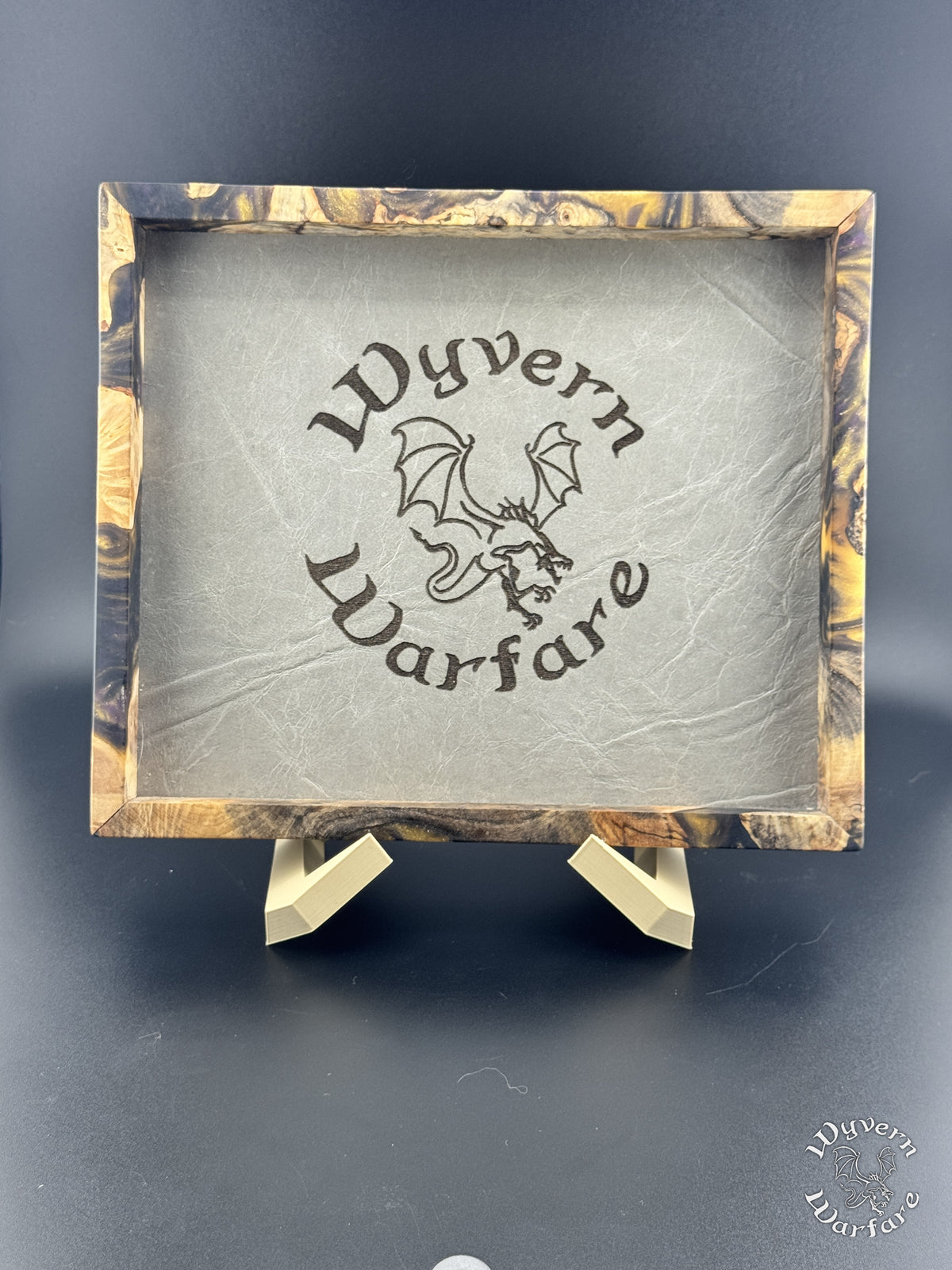 HD2 - Burl Wood and Resin Dice Tray